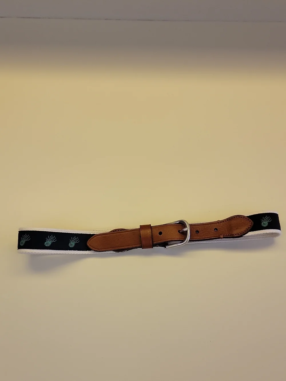 J. CREW CREWCUTS NAVY JELLYFISH RIBBON BOYS LARGE BELT